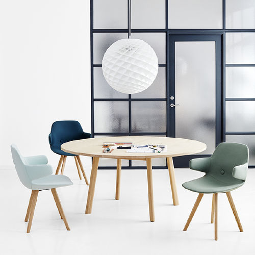 Moderner Esstisch - EYES: EJ 2-T - Erik Jørgensen - Eiche / lackiertes MDF / rechteckig