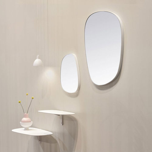 Wandmontierter Spiegel - INSULA - Erik Jørgensen - modern / lackiertes Aluminium / weiß