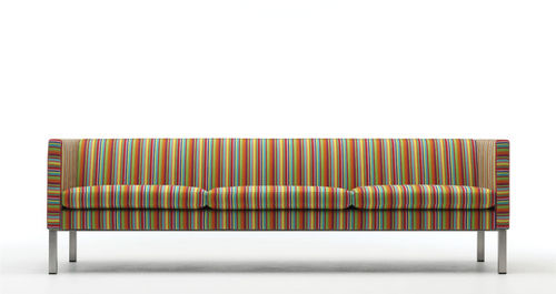 Modernes Sofa - EJ 50 - Erik Jørgensen - Leder / braun / Edelstahl