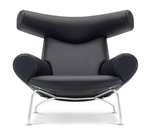 Moderner Sessel - OXCHAIR : EJ 100  - Erik Jørgensen - Leder / Stahl / Polyurethan
