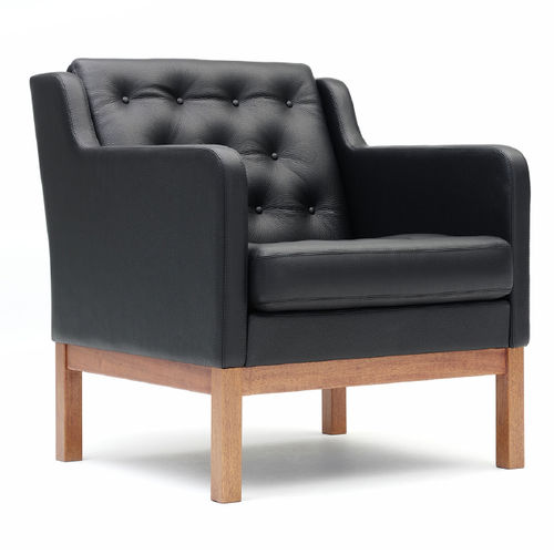 Moderner Sessel - EJ 315 - Erik Jørgensen - Leder / Polyurethanschaum / Holz