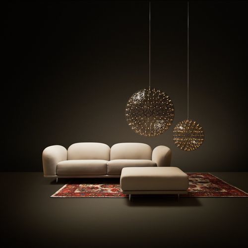 Modernes Sofa - Cloud  - moooi - Stoff / mit Armlehnen / mit abnehmbarem Kissen