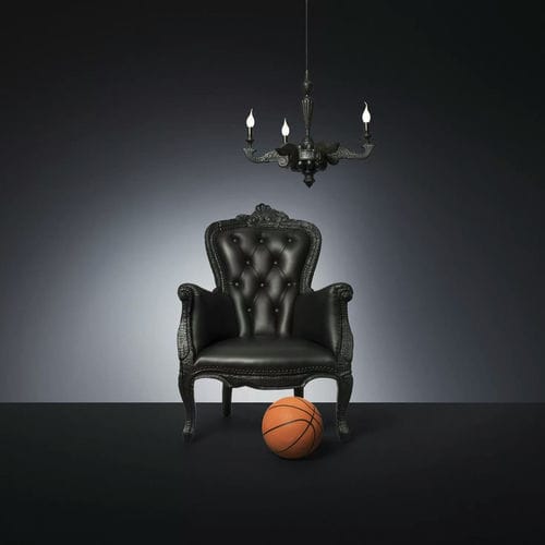 Klassischer Sessel - Smoke  - moooi - feuerfester Stoff / Leder / Holz