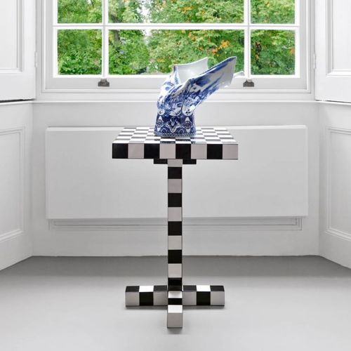 Vase / originelles Design - Blow Away - moooi - Porzellan / Tisch / weiß