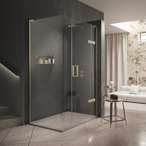 Einflügelige Duschwand - EHCL - matki showering - gebogen / für Eckeinbau / Hartglas