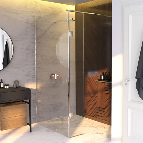 Festinstallierte Duschwand - MOWPHP - matki showering - auf der Duschwanne / Hartglas / für professionellen Gebrauch