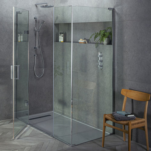 Einflügelige Duschwand - EPIC - matki showering - für Eckeinbau / für Eckeinbau / Hartglas