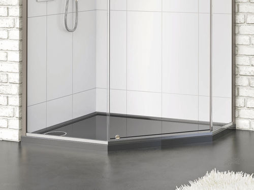 Duschtasse für Eckeinbau - ULQ - matki showering - erhöht / Keramik / rutschfest