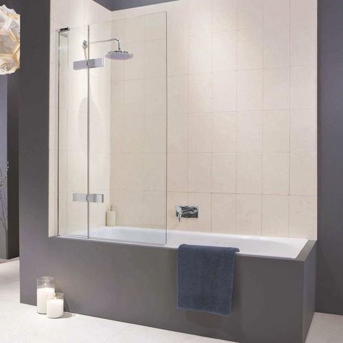 Faltbarer Badewannen-Duschwand - EPB - matki showering - umkehrbar / Hartglas / 1 Paneel