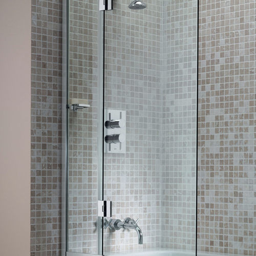 Faltbarer Badewannen-Duschwand - LCB - matki showering - umkehrbar / Hartglas / 1 Paneel