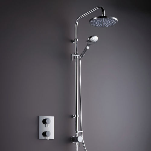 Thermostatische Duschsäule - EXO09/CO - matki showering - Chromoberfläche / wandmontiert / modern