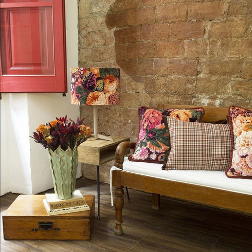 Moderner Lampenschirm - PANTALLA VERYROSE&PEONY WILD PLUM - GANCEDO - Stoff / Baumwolle / Leinen
