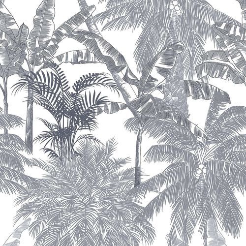 Moderne Tapete - PALMS PLOMO - Coordonné - Vinyl / Naturmotiv / Tapetenoptik