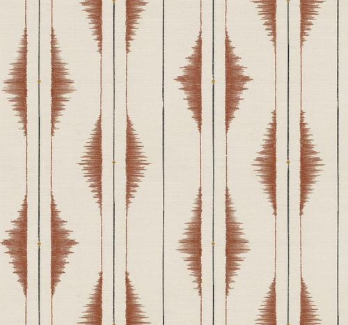 Moderne Tapete - Azilal Embroidery Clay - Coordonné - Bambus / Motiv / Stoffoptik