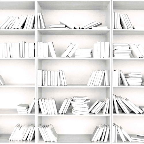 Moderne Tapete - SHELVING - Coordonné - Stoff / Vinyl / Bücherregal