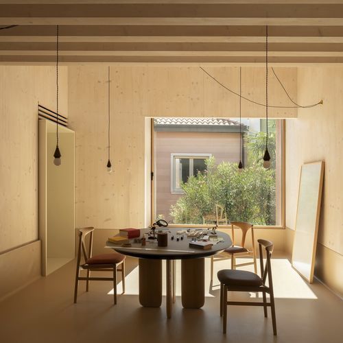 Moderner Tisch - PALA - Kristalia - NTM Fenix® / lackiertes MDF / Marmor