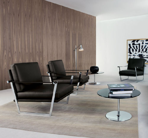 Moderner Sessel - MARK - CasaDesùs - Leder / mit Kufengestell