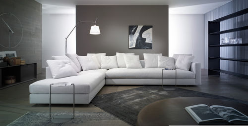 Ecksofa - ALEX - CasaDesùs - modern / Stoff / weiß