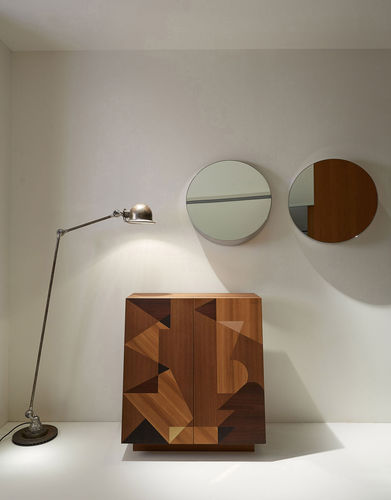 Wandmontierter Spiegel - BELLEVUE - Porro - modern / rund / Edelstahl