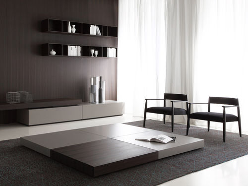 Moderner Couchtisch - MODERN PANCA - Porro - Holz / rechteckig / quadratisch