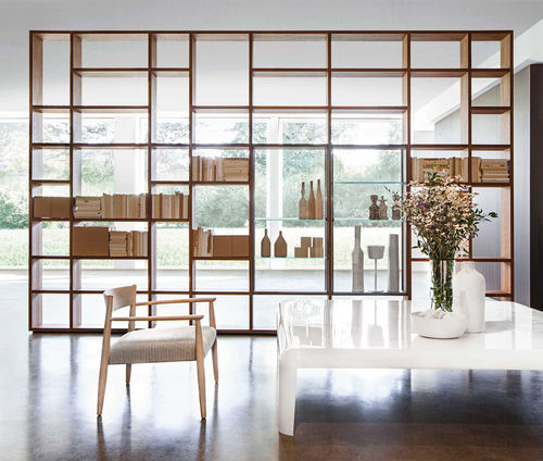 Modernes Regal - SYSTEM INTERPARETE - Porro - Holz / von Piero Lissoni
