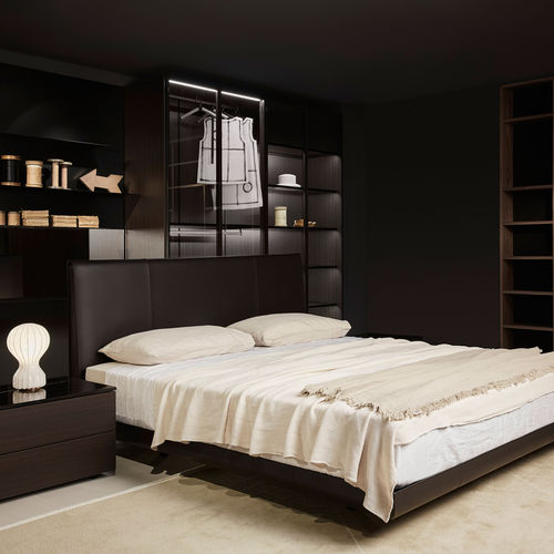 Doppelbett - SADORU - Porro - modern / Polster / Kopfteil