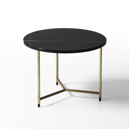 Moderner Couchtisch - PALLADIO - Porro - Messing / Marmor / rechteckig