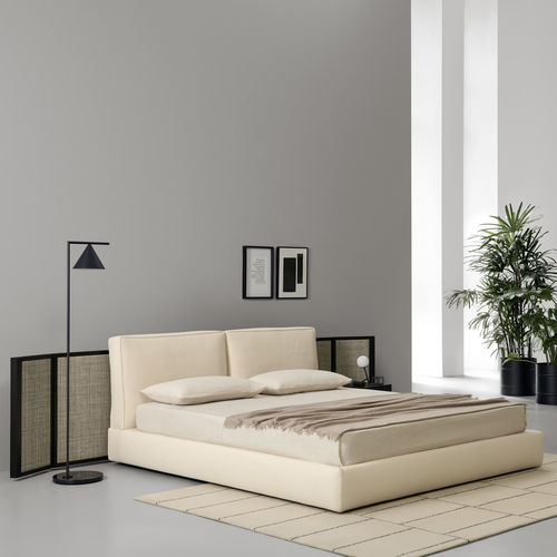 Doppelbett - BYRON - Porro - minimalistisches Design / Polster / Kopfteil