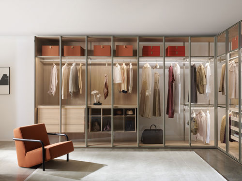 Eckkleiderschrank - Ciliegio White - Porro - Modul / wandmontiert / modern