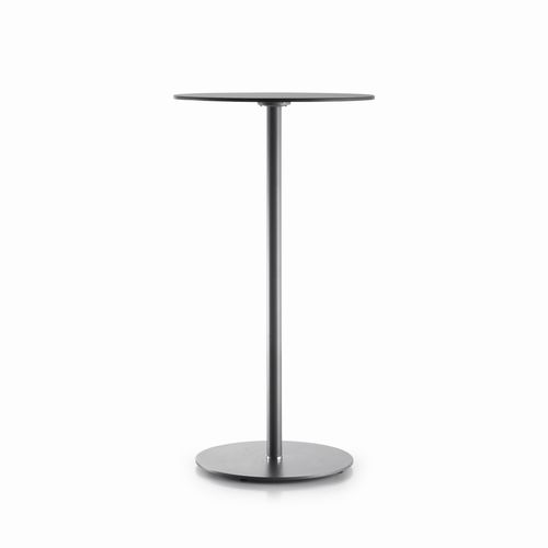 Moderner Stehtisch - PLANC - Sellex - Laminat / Gestell aus Stahl / rund