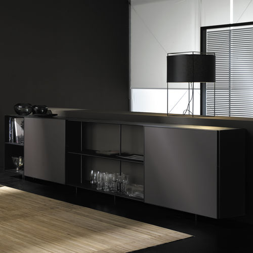 Modernes Sideboard - ZUMM  - Sellex - Stahl / extrudiertes Aluminium / Glas