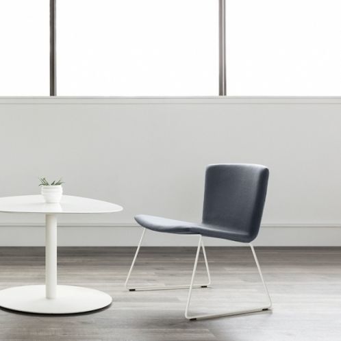 Moderner Kaminsessel - SLAM - Sellex - Stoff / Stahl / blau