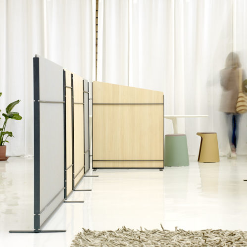 Mobile Trennwand - CALM  - Sellex - Aluminium / Stoff / Stahl