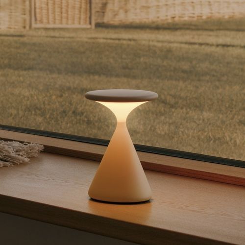 Tischlampe - Salt - GRAU - tragbar / Aluminium / modern