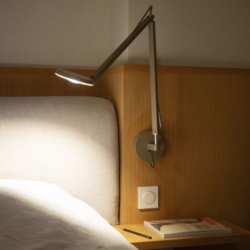 Moderne Wandleuchte - TC54-2 - GRAU - für den Innenraum / Aluminium / rund
