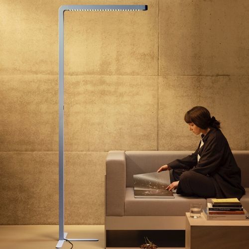 Stehleuchte - Team Agile - GRAU - Aluminium / modern / mit Kabel