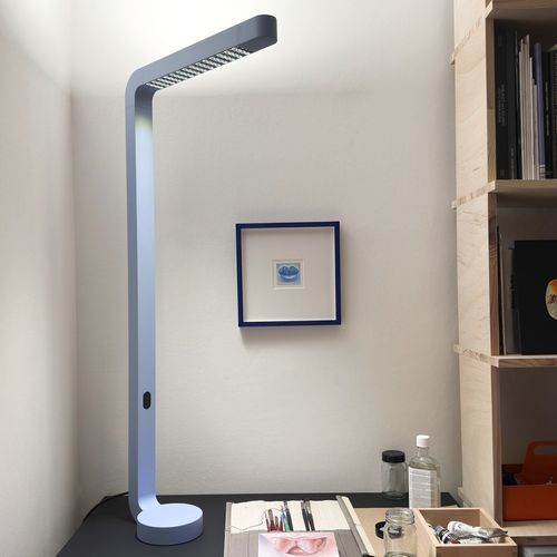 Tischlampe - Team Home - GRAU - Aluminium / modern / mit Kabel