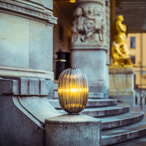 Tischlampe - PLASS  - FOSCARINI - Stahl / Glas / modern