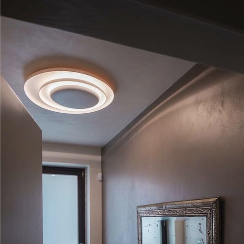 Moderne Deckenleuchte - BAHIA - FOSCARINI - rund / Polycarbonat / fluoreszierend