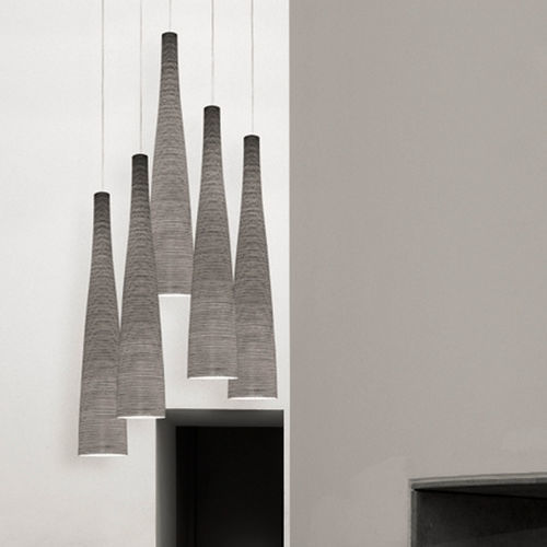 Hängeleuchte - TITE  - FOSCARINI - Stoff / Glasfaser / modern