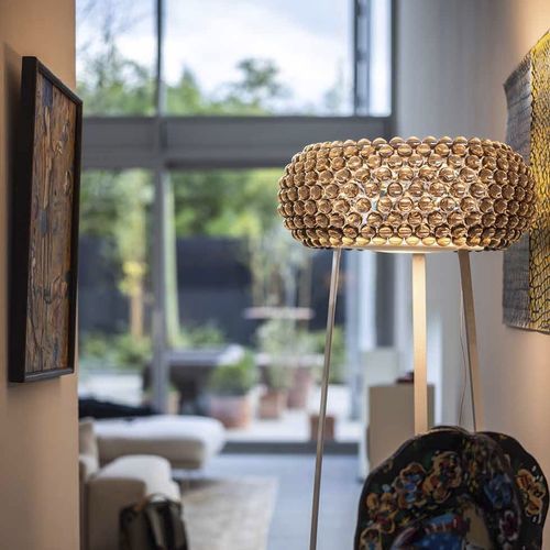 Stehleuchte - CABOCHE PLUS - FOSCARINI - aus verchromtem Metall / geblasenes Glas / Methacrylat