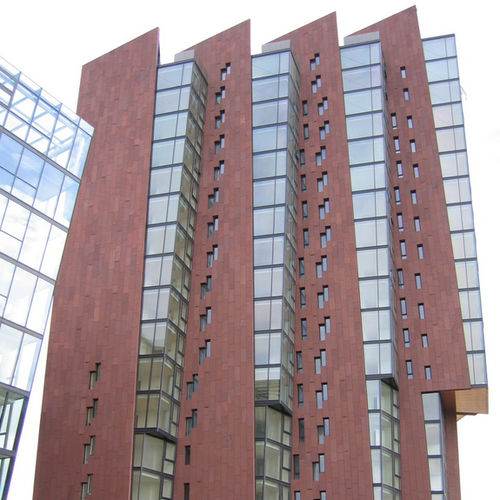 Paneel-Fassadenverkleidung - STONELITE® : NEW IMPERIAL RED - Stone panels - Granit / nachhaltig / texturiert