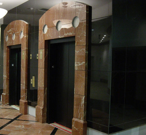 Innenwandverkleidung - STONELITE® : ROJO ALICANTE - Stone panels - für Außenbereich / Marmor / poliert