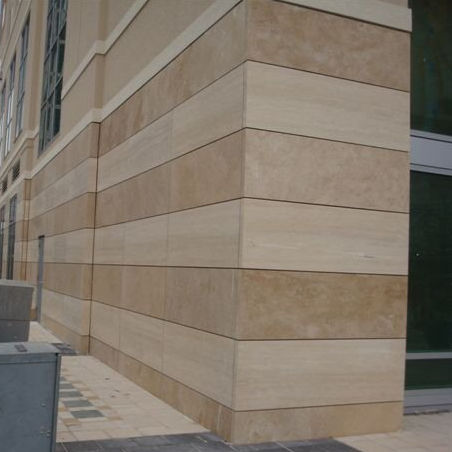 Paneel-Fassadenverkleidung - RAINBOW - Stone panels - Sandstein / poliert / Grossformat