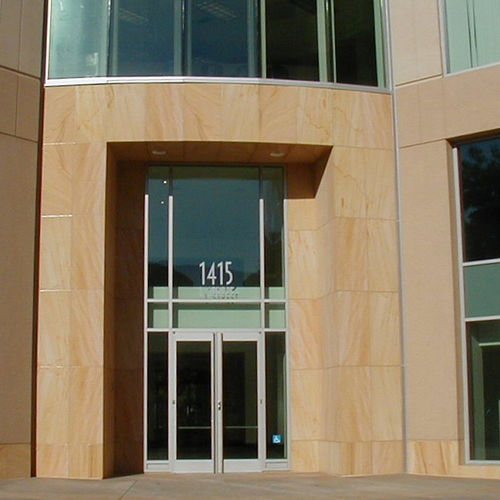 Paneel-Fassadenverkleidung - TEAKWOOD - Stone panels - Sandstein / poliert / Grossformat