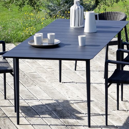 Moderner Tisch - EXPERIENCE - Unopiù - Aluminiumguss / Synthetikfaser / Gestell aus Aluminium