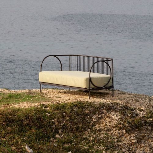 Modernes Sofa - Ariete  - Unopiù - für Außenbereich / Stoff / handgefertigt