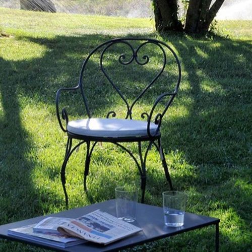 Moderner Gartenstuhl - AURORA  - Unopiù - für Außenbereich / Schmiedeeisen / Gestell aus Schmiedeeisen