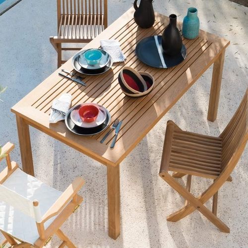Klassischer Tisch - Chelsea  - Unopiù - Teakholz / Gestell aus Teakholz / rechteckig