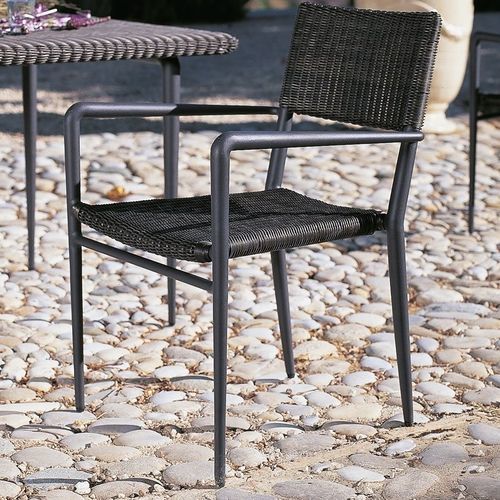 Moderner Gartenstuhl - EXPERIENCE - Unopiù - für Außenbereich / Synthetikfaser / Gestell aus Aluminiumguss
